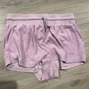 Lilac purple sweat shorts